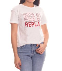 Camiseta-Replay-Blanco-Talla-M