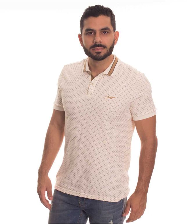polo beige hombre